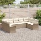 vidaXL Set Giardino 9 Pezzi con Cuscini Beige in Rattan Sintetico vidaXL Set Giardino 9 Pezzi con Cuscini Beige in Rattan Sintetico