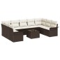 vidaXL Set Divano da Giardino da 9 Pezzi con Cuscini Grigi in Polyrattan vidaXL Set Divano da Giardino da 9 Pezzi con Cuscini Grigi in Polyrattan