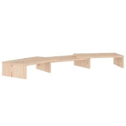 vidaXL Supporto per Monitor 80x24x10,5 cm in Legno Massello di Pino
