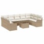 vidaXL Set di divani da giardino da 10 pezzi con cuscini in polirattan marrone vidaXL Set di divani da giardino da 10 pezzi con cuscini in polirattan marrone