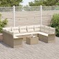 vidaXL Set di divani da giardino da 10 pezzi con cuscini in polirattan marrone vidaXL Set di divani da giardino da 10 pezzi con cuscini in polirattan marrone