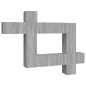 Set Mobili Porta TV 10 pz Grigio Sonoma in Legno Multistrato