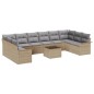 vidaXL Set di divani da giardino 11 pezzi con cuscini in rattan e polipropilene nero. vidaXL Set di divani da giardino 11 pezzi con cuscini in rattan e polipropilene nero.