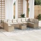 vidaXL Set di divani per giardino da 11 pezzi con cuscini in rattan sintetico marrone.