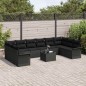 vidaXL Set di divani da giardino , 11 pezzi, beige, in rattan sintetico. vidaXL Set di divani da giardino , 11 pezzi, beige, in rattan sintetico.