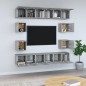 Set Mobili Porta TV 10 pz Grigio Sonoma in Legno Multistrato Set Mobili Porta TV 10 pz Grigio Sonoma in Legno Multistrato