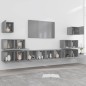 Set Mobili Porta TV 8pz Grigio Sonoma in Legno Multistrato