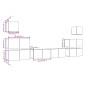 Set Mobili Porta TV 8pz Grigio Sonoma in Legno Multistrato