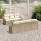 vidaXL Set di divani da giardino a 8 pezzi con cuscini beige in polirattan vidaXL Set di divani da giardino a 8 pezzi con cuscini beige in polirattan