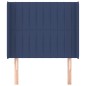 Testiera ad Orecchio Blu 93x16x118/128 cm in Tessuto Testiera ad Orecchio Blu 93x16x118/128 cm in Tessuto