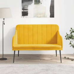 Panca Gialla 110x76x80 cm in Velluto