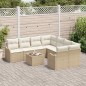 vidaXL Set di divani da giardino da 9 pezzi con cuscini beige in rattan vidaXL Set di divani da giardino da 9 pezzi con cuscini beige in rattan