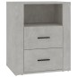 Comodino Grigio Cemento 50x36x60 cm in Legno Multistrato Comodino Grigio Cemento 50x36x60 cm in Legno Multistrato