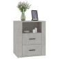 Comodino Grigio Cemento 50x36x60 cm in Legno Multistrato Comodino Grigio Cemento 50x36x60 cm in Legno Multistrato
