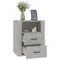 Comodino Grigio Cemento 50x36x60 cm in Legno Multistrato Comodino Grigio Cemento 50x36x60 cm in Legno Multistrato