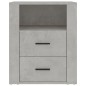 Comodino Grigio Cemento 50x36x60 cm in Legno Multistrato Comodino Grigio Cemento 50x36x60 cm in Legno Multistrato