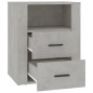 Comodino Grigio Cemento 50x36x60 cm in Legno Multistrato Comodino Grigio Cemento 50x36x60 cm in Legno Multistrato
