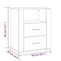 Comodino Grigio Cemento 50x36x60 cm in Legno Multistrato Comodino Grigio Cemento 50x36x60 cm in Legno Multistrato