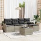 vidaXL Set Divano da Giardino 6 Pezzi con Cuscini Rattan Polyrattan Grigio vidaXL Set Divano da Giardino 6 Pezzi con Cuscini Rattan Polyrattan Grigio