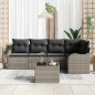 vidaXL Set di Divani da Giardino in Rattan Grigio di - 6 Pezzi con Cuscini vidaXL Set di Divani da Giardino in Rattan Grigio di - 6 Pezzi con Cuscini
