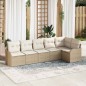 Set Divano da Giardino vidaXL 6 Pezzi con Cuscini Beige Polyrattan Set Divano da Giardino vidaXL 6 Pezzi con Cuscini Beige Polyrattan