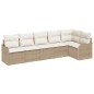 Set Divano da Giardino vidaXL 6 Pezzi con Cuscini Beige Polyrattan Set Divano da Giardino vidaXL 6 Pezzi con Cuscini Beige Polyrattan