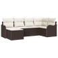vidaXL Set da Giardino in Rattan Sintetico , 6 Pezzi con Cuscini Marroni vidaXL Set da Giardino in Rattan Sintetico , 6 Pezzi con Cuscini Marroni