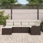 vidaXL Set da Giardino in Rattan Sintetico , 6 Pezzi con Cuscini Marroni vidaXL Set da Giardino in Rattan Sintetico , 6 Pezzi con Cuscini Marroni