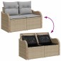 vidaXL Set di divani da giardino 7 pezzi con cuscini beige in rattan sintetico vidaXL Set di divani da giardino 7 pezzi con cuscini beige in rattan sintetico