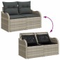 vidaXL Set di divani da giardino a 7 pezzi con cuscini, grigio chiaro, in rattan sintetico. vidaXL Set di divani da giardino a 7 pezzi con cuscini, grigio chiaro, in rattan sintetico.