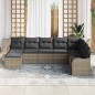 vidaXL Set di Sofà da Giardino a 8 Pezzi con Cuscini Grigi in Rattan Sintetico vidaXL Set di Sofà da Giardino a 8 Pezzi con Cuscini Grigi in Rattan Sintetico