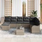 vidaXL Set Divano da Giardino 9 Pezzi con Cuscini Grigi in Rattan Sintetico vidaXL Set Divano da Giardino 9 Pezzi con Cuscini Grigi in Rattan Sintetico