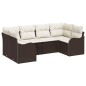 vidaXL Set da Giardino in Rattan Marrone a 6 Pezzi di con Cuscini vidaXL Set da Giardino in Rattan Marrone a 6 Pezzi di con Cuscini