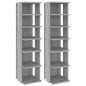 Scarpiere 2 pz Grigio Sonoma 27,5x27x102cm in Legno Multistrato Scarpiere 2 pz Grigio Sonoma 27,5x27x102cm in Legno Multistrato