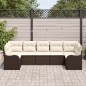 vidaXL Set di Divani da Giardino 7 Pezzi con Cuscini Marroni in Rattan Sintetico vidaXL Set di Divani da Giardino 7 Pezzi con Cuscini Marroni in Rattan Sintetico