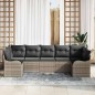 vidaXL Set di divani da giardino da 7 pezzi con cuscini in polyrattan grigio chiaro vidaXL Set di divani da giardino da 7 pezzi con cuscini in polyrattan grigio chiaro