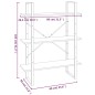 Libreria Grigio Sonoma 80x30x105 cm in Legno Multistrato