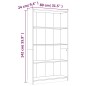 Libreria 4 Ripiani Grigio Sonoma 80x24x142 cm Legno Multistrato