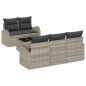 vidaXL Set di mobili da giardino, 6 pezzi con cuscini, color grigio chiaro vidaXL Set di mobili da giardino, 6 pezzi con cuscini, color grigio chiaro