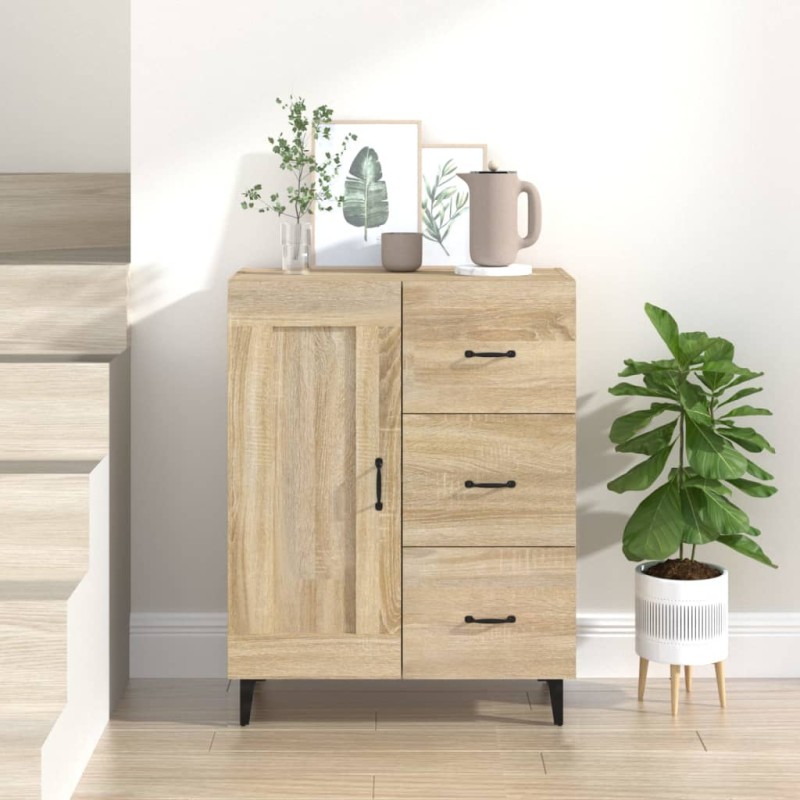 Credenza Rovere Sonoma 69,5x34x90 cm in Legno Multistrato Credenza Rovere Sonoma 69,5x34x90 cm in Legno Multistrato