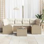 vidaXL Set di divani da giardino 7 pezzi con cuscini beige in polyrattan vidaXL Set di divani da giardino 7 pezzi con cuscini beige in polyrattan