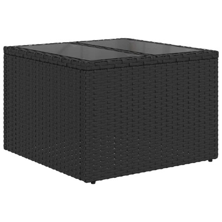 vidaXL Set di divani da giardino 8 pezzi con cuscini neri in rattan sintetico
