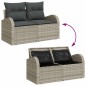 vidaXL Set di mobili da giardino a 8 pezzi con cuscini grigio chiaro in rattan sintetico vidaXL Set di mobili da giardino a 8 pezzi con cuscini grigio chiaro in rattan sintetico
