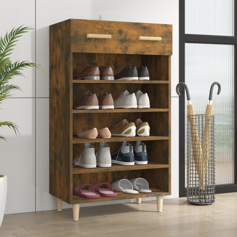 Scarpiera Rovere Fumo 60x35x105 cm in Legno Multistrato Scarpiera Rovere Fumo 60x35x105 cm in Legno Multistrato