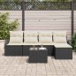 Set da giardino vidaXL 5 pezzi con cuscini rattan polyrattan marrone Set da giardino vidaXL 5 pezzi con cuscini rattan polyrattan marrone