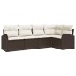 vidaXL Set di divani da giardino 5 pezzi con cuscini in rattan polipropilene marrone vidaXL Set di divani da giardino 5 pezzi con cuscini in rattan polipropilene marrone