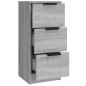 Credenze 3 pz Grigio Sonoma in Legno Multistrato Credenze 3 pz Grigio Sonoma in Legno Multistrato