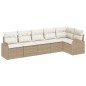 vidaXL Set di Divani da Giardino in 6 Pezzi con Cuscini Beige in Rattan Sintetico vidaXL Set di Divani da Giardino in 6 Pezzi con Cuscini Beige in Rattan Sintetico