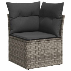 vidaXL Set di Divani da Giardino 8 Pezzi con Cuscini Grigi in Rattan Sintetico