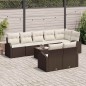 vidaXL Set di divani da giardino , 8 pezzi con cuscini grigi in rattan sintetico. vidaXL Set di divani da giardino , 8 pezzi con cuscini grigi in rattan sintetico.